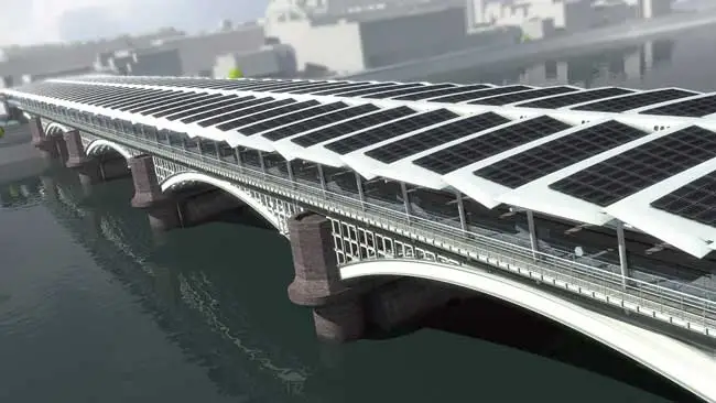 Projeto Solar da Ponte Blackfriars em Londres